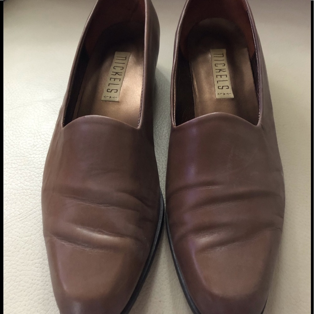 Nickels Tan Leather Flat
